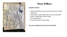 Load image into Gallery viewer, Pussy Willow Canvas Painting tutorial