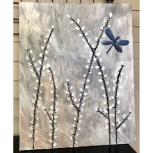 Load image into Gallery viewer, Pussy Willow Canvas Painting tutorial