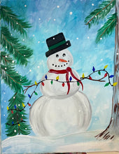 Load image into Gallery viewer, Snowman with Lights Painting Tutorial
