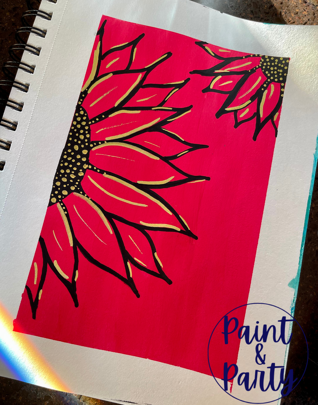 Big Flower on Mixed Media Pad